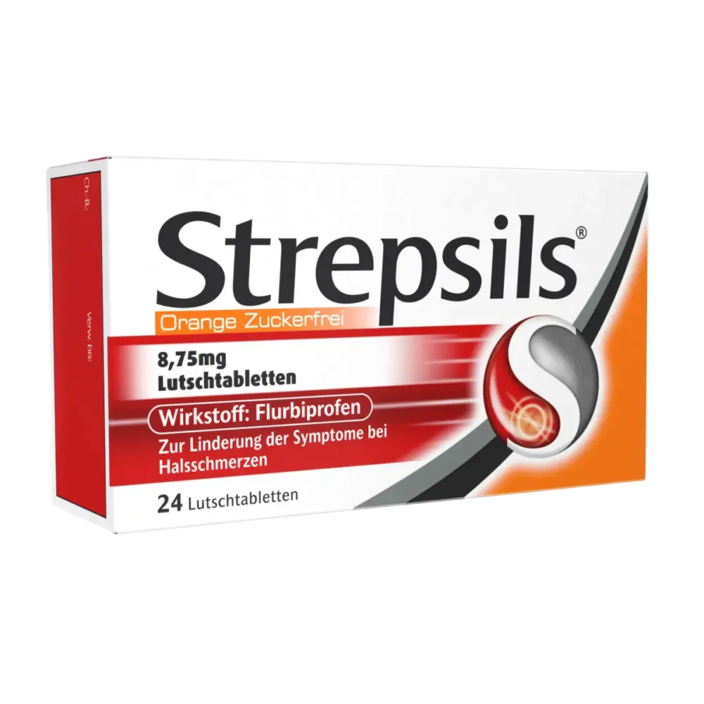 Strepsils-Lutschtabletten Orange Zuckerfrei