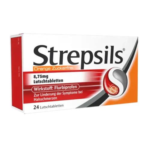 Strepsils-Lutschtabletten Orange Zuckerfrei